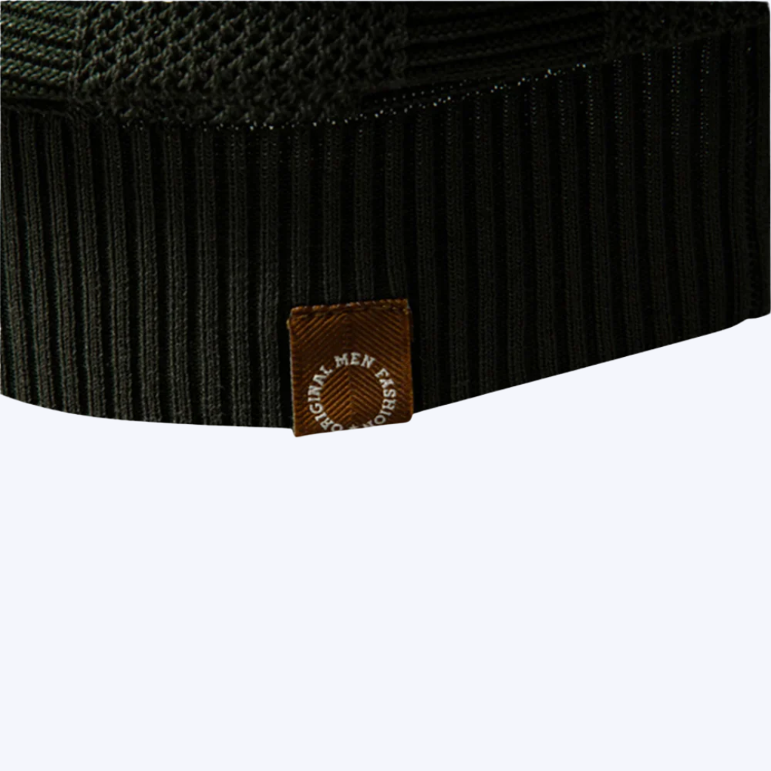 AIOPESON 2025 Men's Solid & Striped Mesh Polo Shirt - Breathable Knit Casual Top with Turn-Down Collar