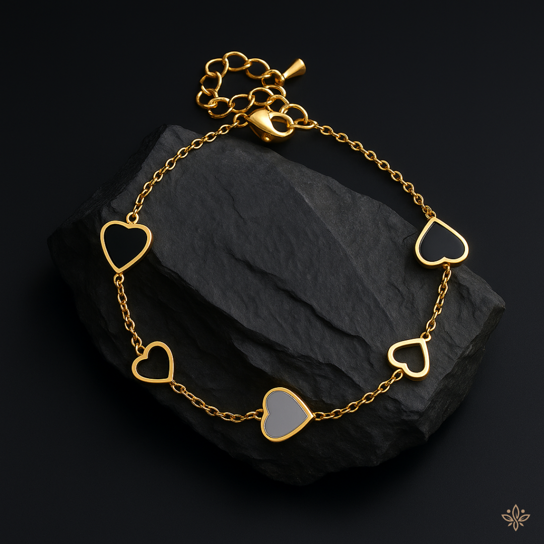 YIN YANG HEART BRACELET