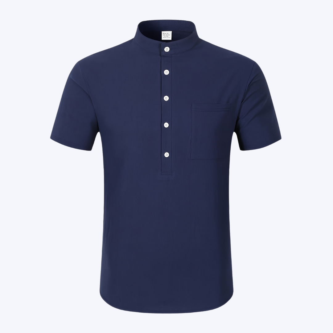 THE HALF-BUTTON SHIRT