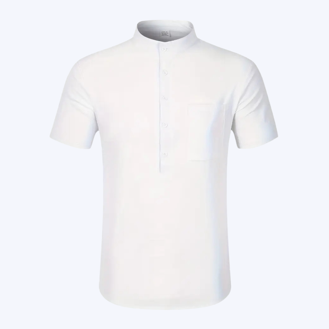THE HALF-BUTTON SHIRT