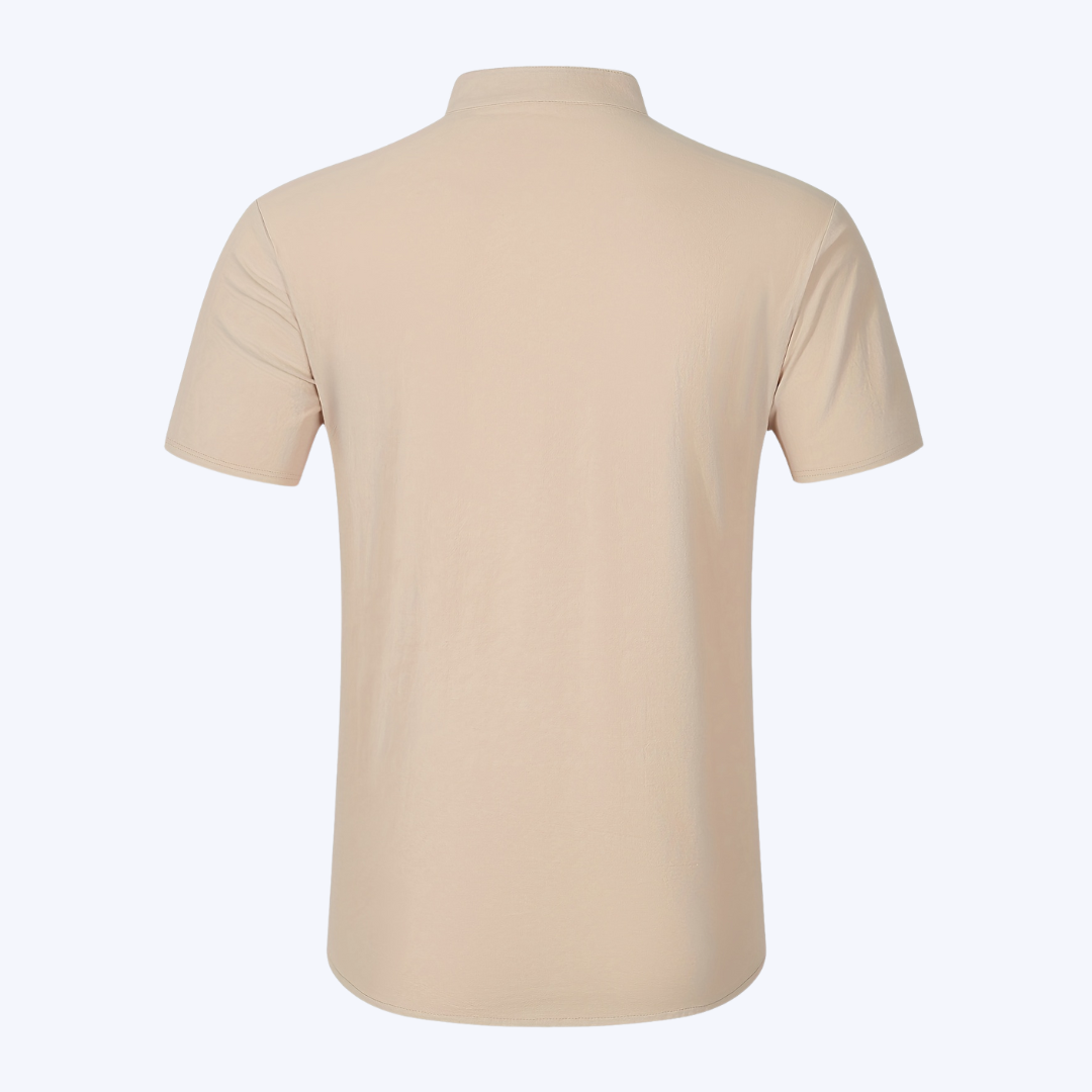 THE HALF-BUTTON SHIRT