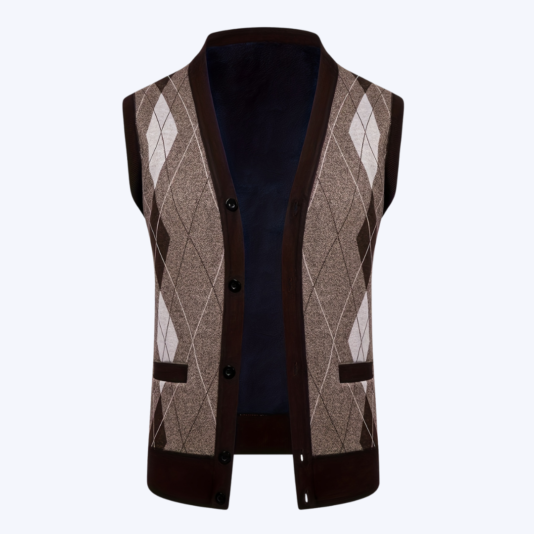 THE SLEEVELESS V-NECK CARDIGAN