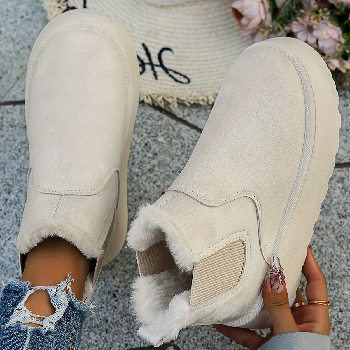 THE PLUCHE BOOTS