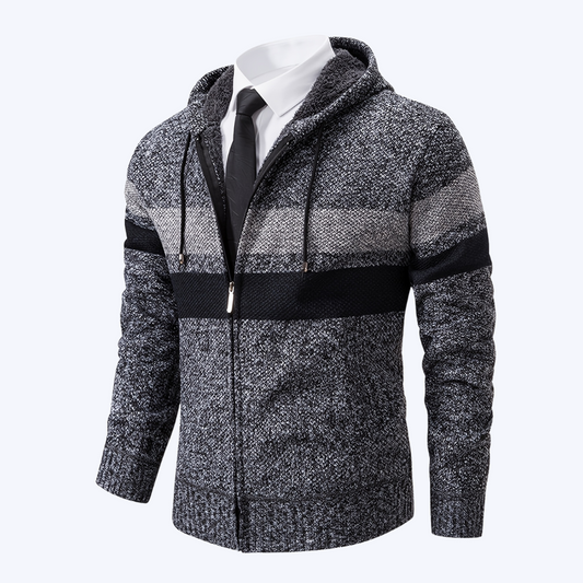 THE STRIPED-HOODIE CARDIGAN JACKET