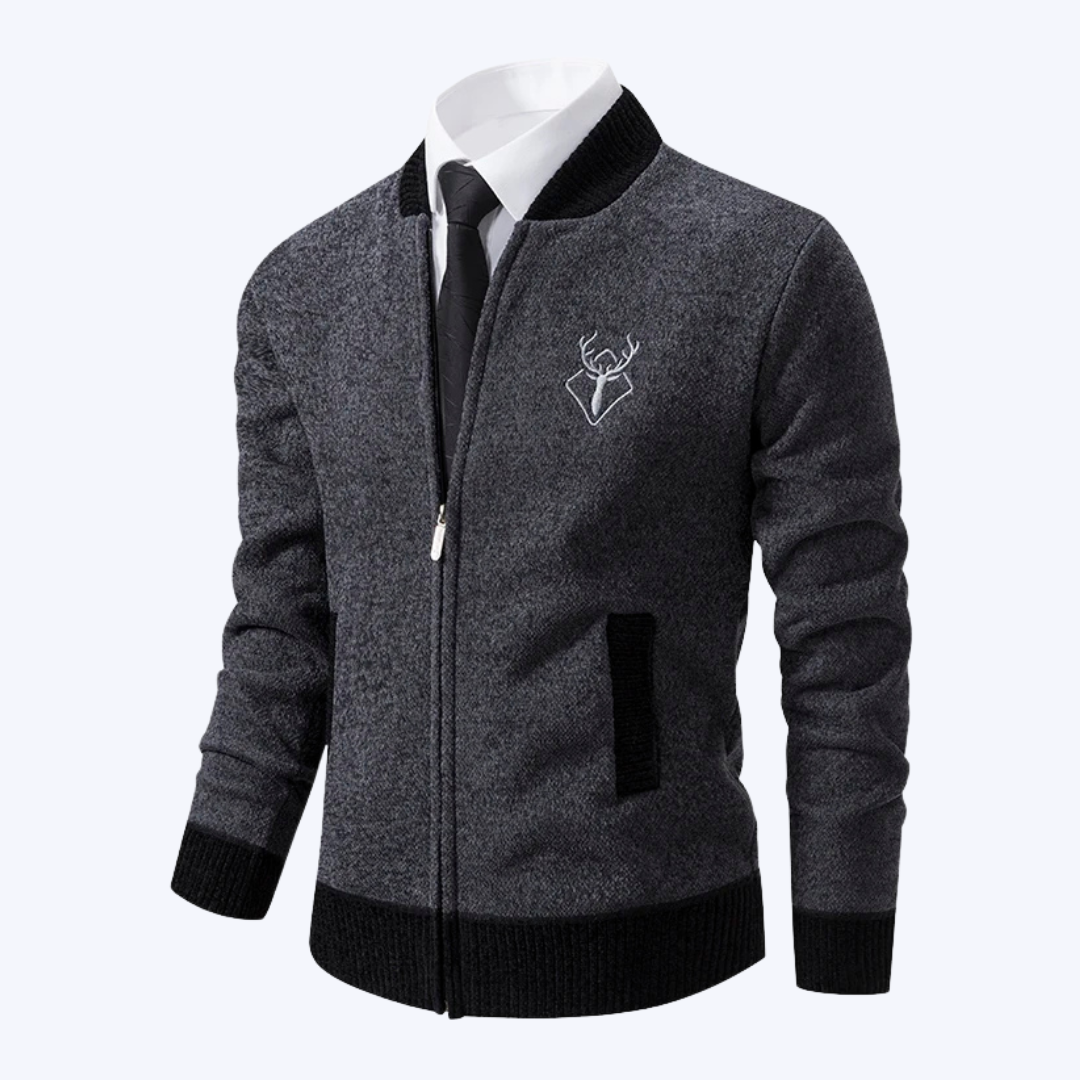 THE DEER CARDIGAN JACKET (LOW COLLAR)
