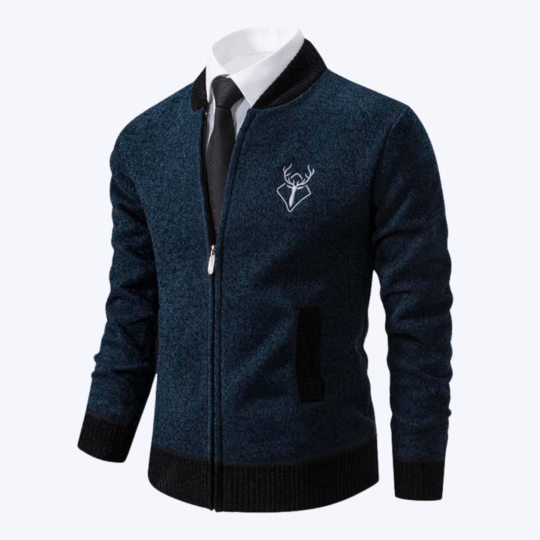 THE DEER CARDIGAN JACKET (LOW COLLAR)