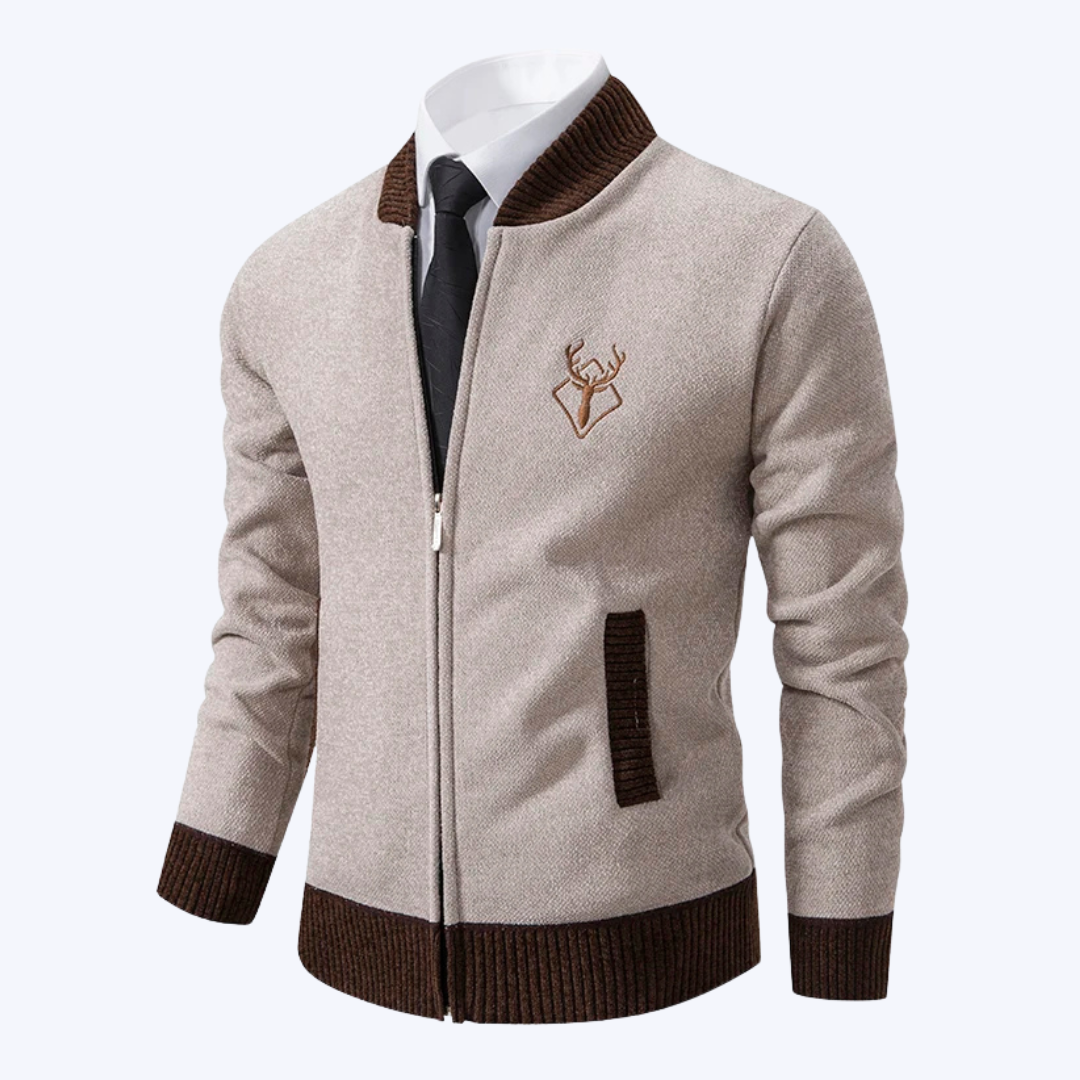THE DEER CARDIGAN JACKET (LOW COLLAR)