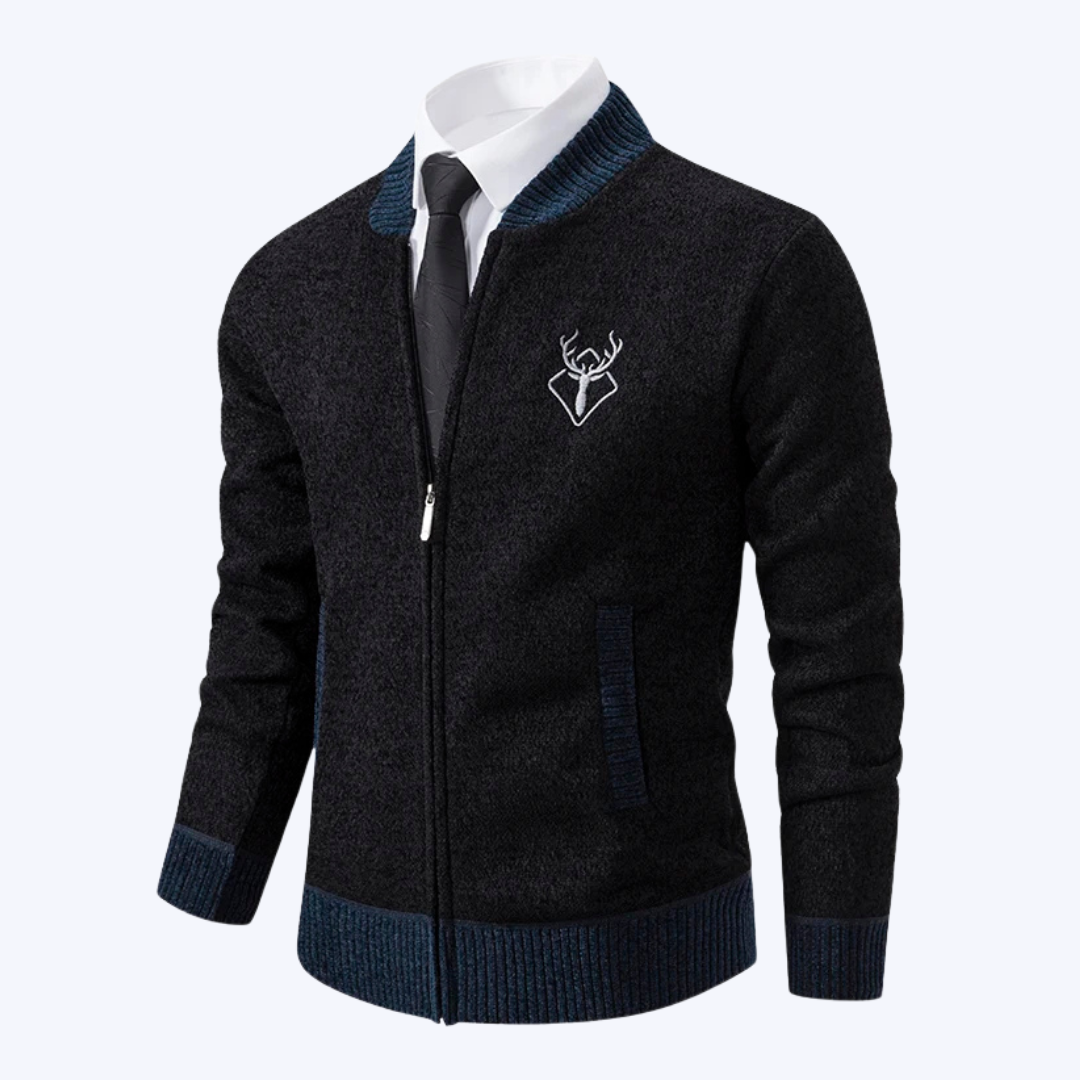 THE DEER CARDIGAN JACKET (LOW COLLAR)